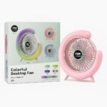 Ventilador de escritorio colorido circular