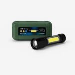 Linterna LED recargable USB con maletín