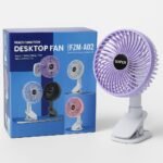 Ventilador de Escritorio Multifuncional FZM-A02 – Clip + Base + Portátil